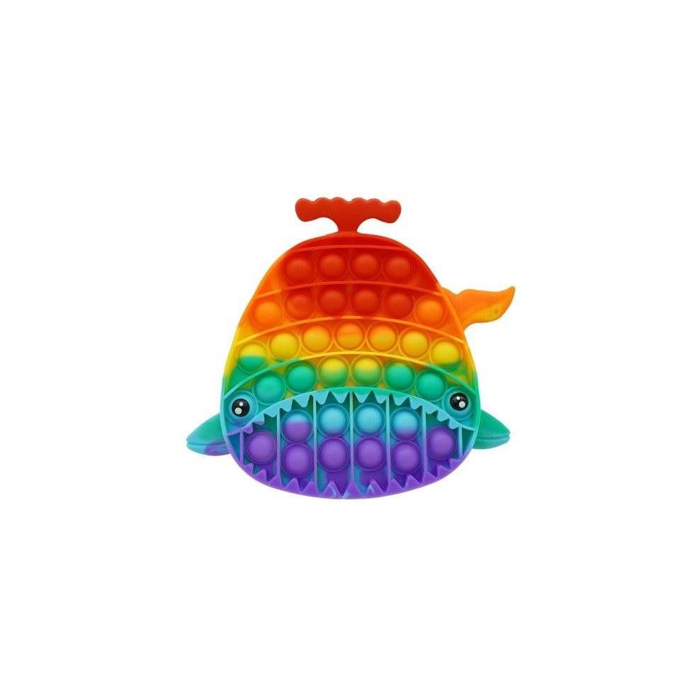 Jucarie Antistres Din Silicon Pop It Now, Rechin, 19 Cm