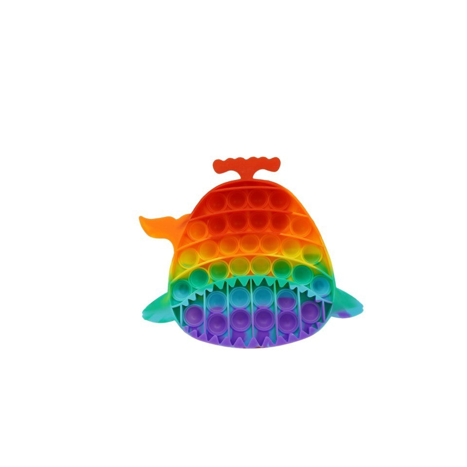 Jucarie Antistres Din Silicon Pop It Now, Rechin, 19 Cm