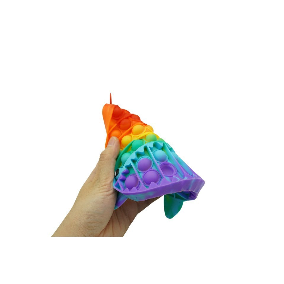 Jucarie Antistres Din Silicon Pop It Now, Rechin, 19 Cm