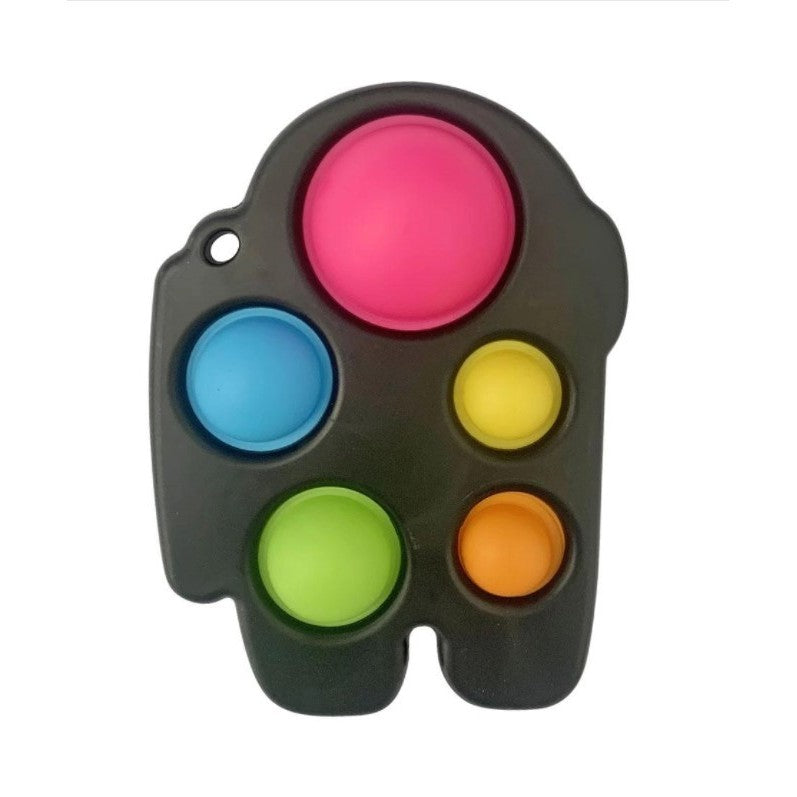 Jucarie Antistres Flippy - Fidget Toy, Simple Dimple, Among us, Negru - vivimall.ro