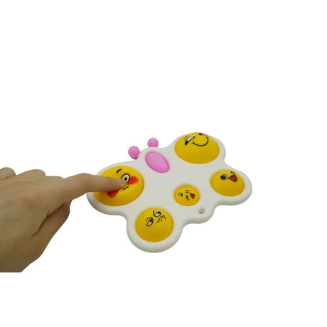Jucarie Antistres - Fidget Toy, Simple Dimple, Fluture, Alb - vivimall.ro