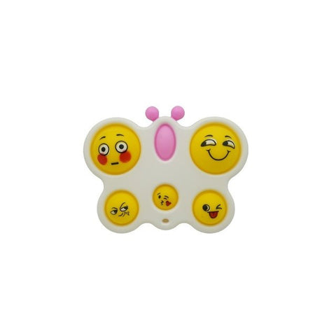 Jucarie Antistres - Fidget Toy, Simple Dimple, Fluture, Alb - vivimall.ro