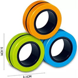 Jucarie Antistres Inele Magnetice, 3 Piese, Multicolor