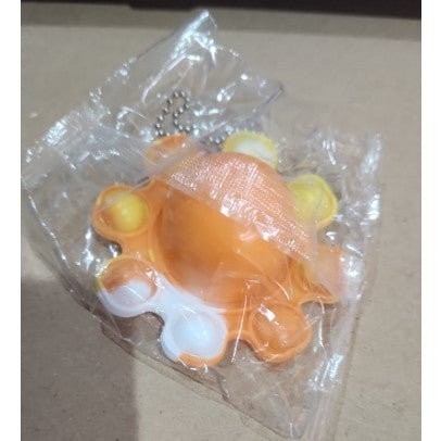 Jucarie Antistres, Flippy, Tip Pop It, Caracatita Reversibila, din Silicon, 20 x 10 cm, Portocaliu