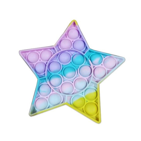 Jucarie Antistres, Tip Pop It Now And Flip It, Steluta, Din Silicon, Multicolor - vivimall.ro