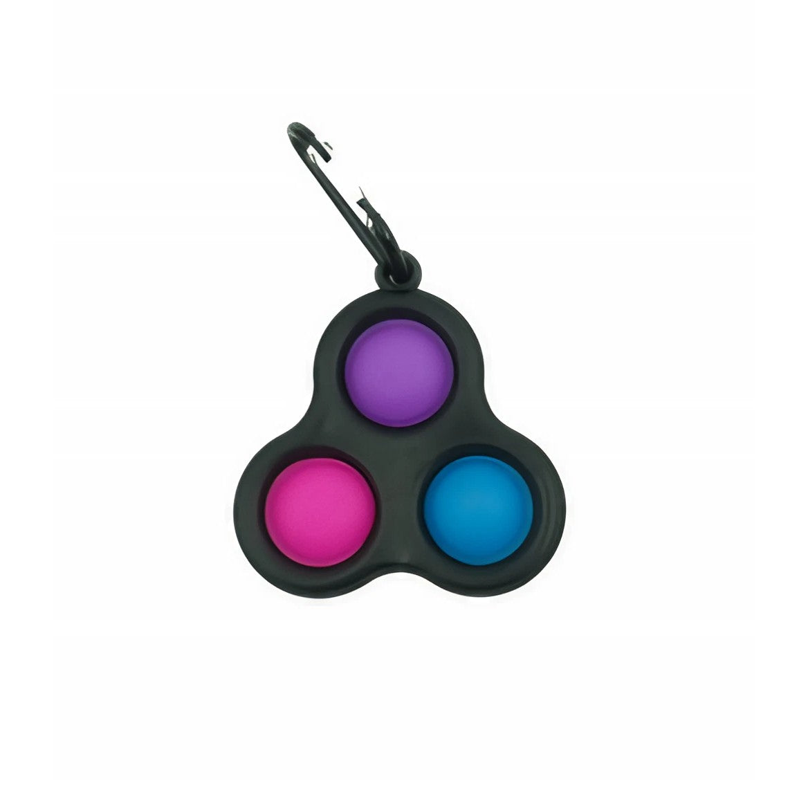 Jucarie Antistres, Pop It, Tip Breloc, Triunghi, 8 Cm, Multicolor, Negru - vivimall.ro
