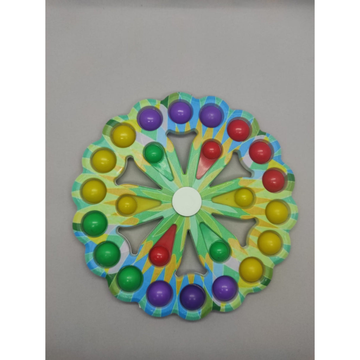Jucarie Antistres, Model Simple Dimple, Fidget Toy Spinner, Cu 24 Buline, Multicolor - vivimall.ro