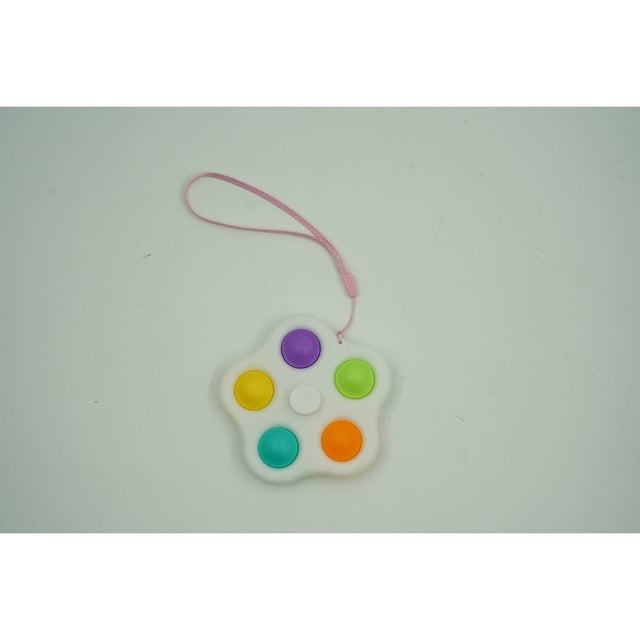 Jucarie antistres simple dimple fidget toy spinner cu 5 buline, Alb - vivimall.ro