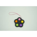 Jucarie Antistres Simple Dimple Fidget Toy Spinner Cu 5 Buline, Multicolor/Negru - vivimall.ro
