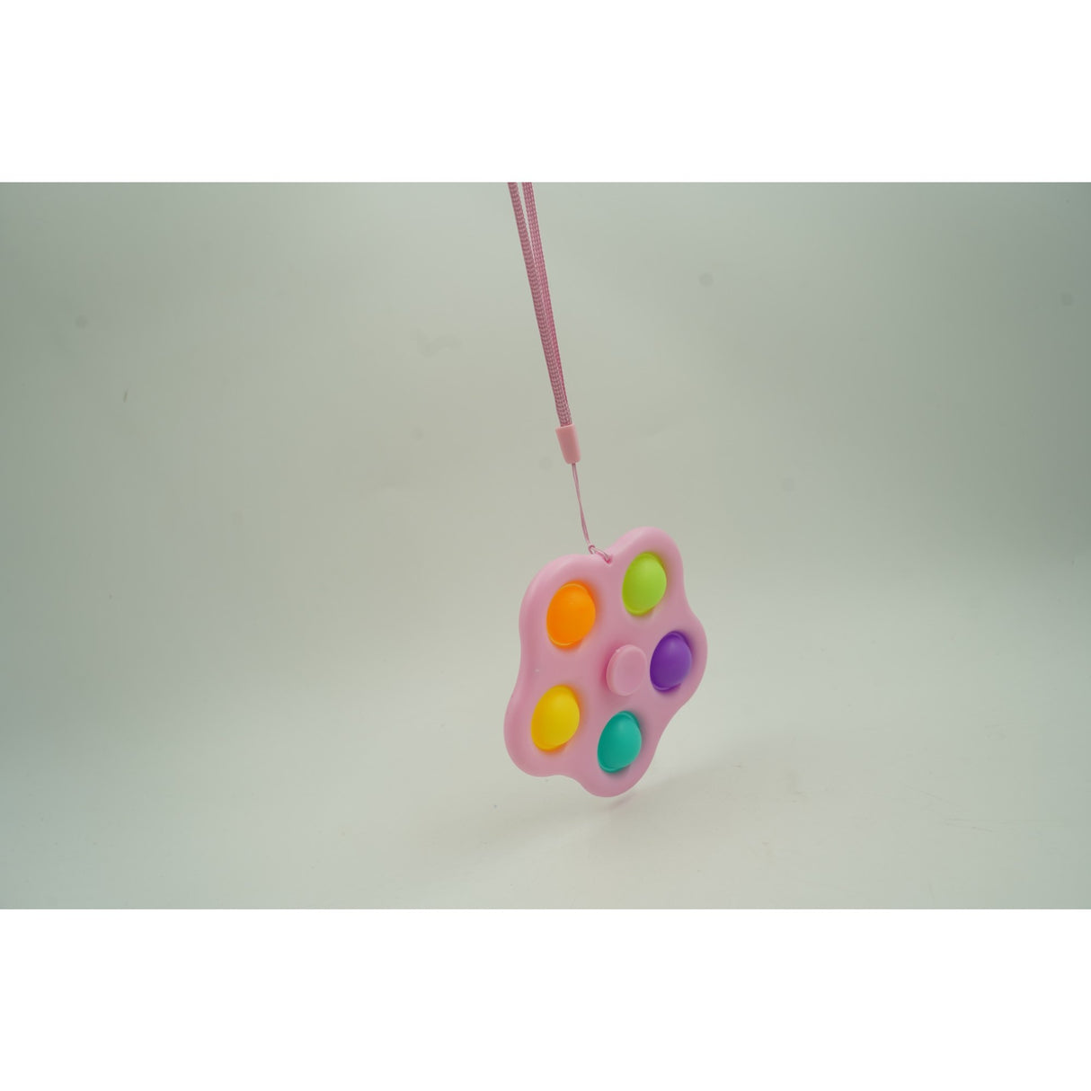 Jucarie Antistres Simple Dimple Fidget Toy Spinner Cu 5 Buline, /Roz