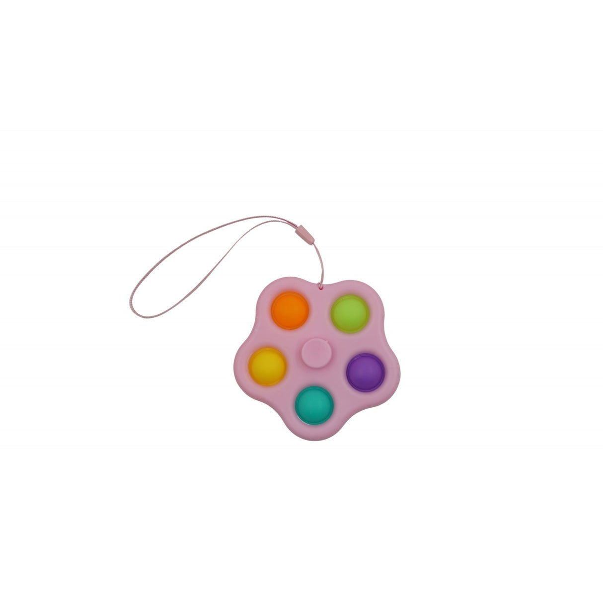 Jucarie Antistres Simple Dimple Fidget Toy Spinner Cu 5 Buline, /Roz