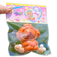 Jucarie Antistres Squishy, Flippy, cu Revenire Lenta, Model Capybara cu Inima, 7.5cmx6.5 cm, din TPR, Ambalaj Transparent, Maro - vivimall.ro