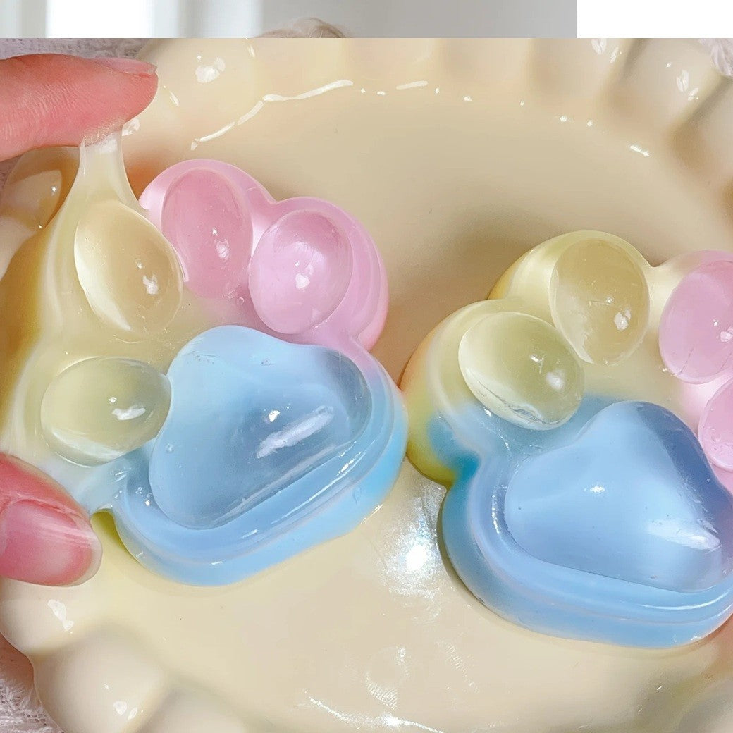 Jucarie Antistres Squishy, Cu Revenire Lenta, Labuta De Pisica Pufoasa, 7.5 Cm, Ambalaj , Multicolor - vivimall.ro