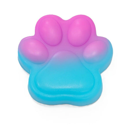 Jucarie Antistres Squishy, Flippy, cu Revenire Lenta, Labuta de Pisica Pufoasa, 7.5 cm, Ambalaj Transparent, Model 270512, Albastru/Roz - vivimall.ro