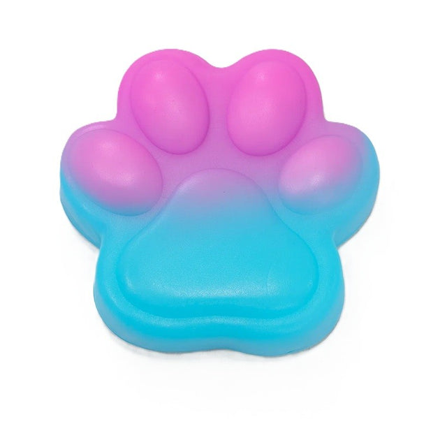 Jucarie Antistres Squishy, Flippy, cu Revenire Lenta, Labuta de Pisica Pufoasa, 7.5 cm, Ambalaj Transparent, Model 270512, Albastru/Roz - vivimall.ro