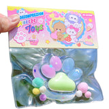 Jucarie Antistres Squishy, Cu Revenire Lenta, Labuta De Pisica Pufoasa, 7.5 Cm, Ambalaj , Multicolor - vivimall.ro
