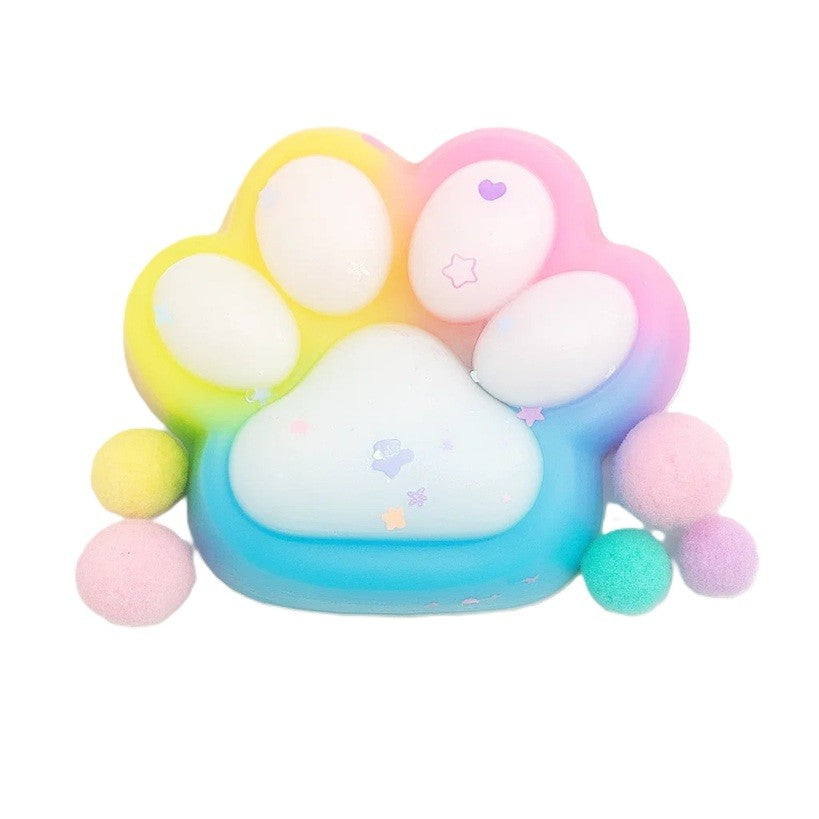 Jucarie Antistres Squishy, Cu Revenire Lenta, Labuta De Pisica Pufoasa, 7.5 Cm, Ambalaj , Multicolor - vivimall.ro