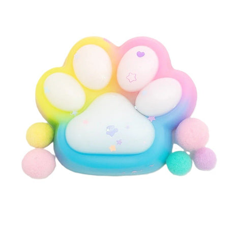 Jucarie Antistres Squishy, Cu Revenire Lenta, Labuta De Pisica Pufoasa, 7.5 Cm, Ambalaj , Multicolor - vivimall.ro