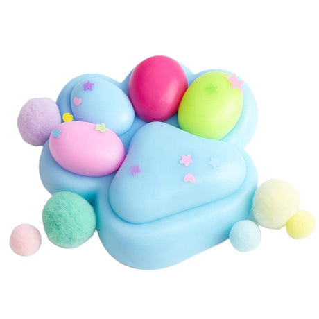 Jucarie Antistres Squishy, Cu Revenire Lenta, Labuta De Pisica Pufoasa, 7.5 Cm, Ambalaj , Multicolor - vivimall.ro