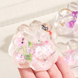 Jucarie Antistres Squishy, Flippy, Labuta de Pisica Pufoasa, cu Revenire Lenta, 7 x 6.5 cm, Model Ciuperca, Multicolor - vivimall.ro