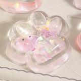 Jucarie Antistres Squishy, Flippy, Labuta de Pisica Pufoasa, cu Revenire Lenta, 7 x 6.5 cm, Model Ciuperca, Multicolor - vivimall.ro