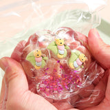 Jucarie Antistres Squishy, Flippy, cu Revenire Lenta, Squeeze Pinch Family, Model Cat Paw, 6.5 x 7 cm, din Tpr, 4-6 Ani, Model 7 Insecte, Transparent - vivimall.ro