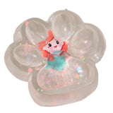 Jucarie Antistres Squishy, Flippy, Labuta de Pisica Pufoasa, cu Revenire Lenta, 7 x 6.5 cm, Model Printesa, Multicolor - vivimall.ro