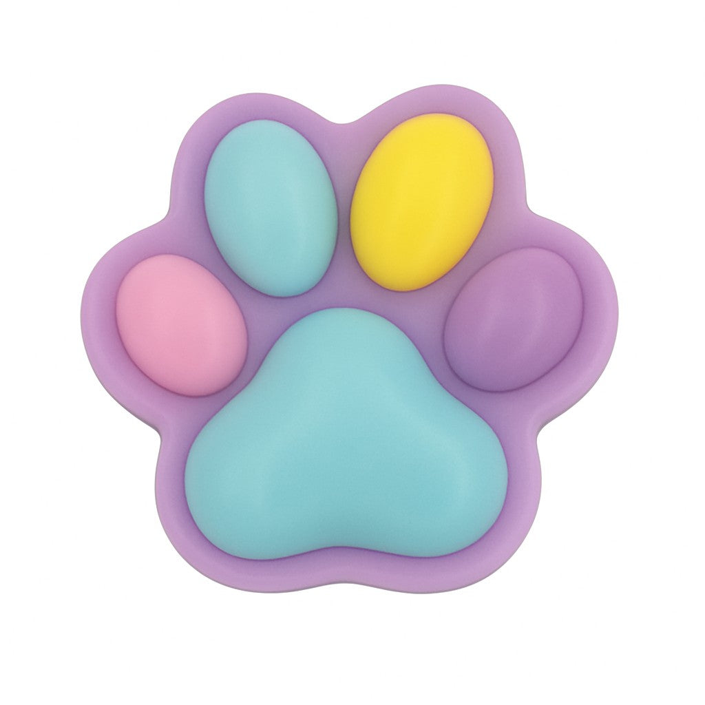 Jucarie Antistres Squishy, Cu Revenire Lenta, Labuta De Pisica Pufoasa, Ambalaj, Mov Multicolor