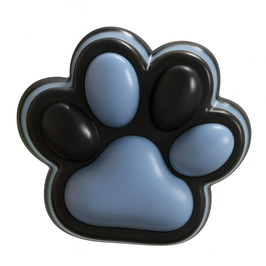 Jucarie Antistres Squishy, Cu Revenire Lenta, Labuta De Pisica Pufoasa, Ambalaj, Negru Albastru