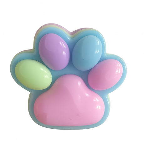 Jucarie Antistres Squishy, Cu Revenire Lenta, Labuta De Pisica Pufoasa, Ambalaj Transparent, Albastru