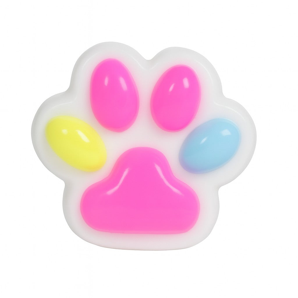 Jucarie Antistres Squishy, Cu Revenire Lenta, Labuta De Pisica Pufoasa, Ambalaj, Alb Roz Multicolor