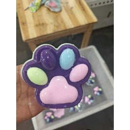 Jucarie Antistres Squishy, Vivimall, cu Revenire Lenta, Labuta de Pisica Pufoasa, 8.5 x 7.5 cm, Ambalaj Transparent, Mov inchis Roz - vivimall.ro