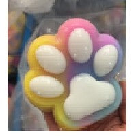 Jucarie Antistres Squishy, Vivimall, cu Revenire Lenta, Labuta de Pisica Pufoasa, 8.5 x 7.5 cm, Ambalaj Transparent, Multicolor Alb - vivimall.ro