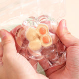 Jucarie Antistres Squishy, Flippy, Labuta de Pisica Pufoasa, cu Revenire Lenta, 7 x 6.5 cm, Model Legume, Multicolor - vivimall.ro