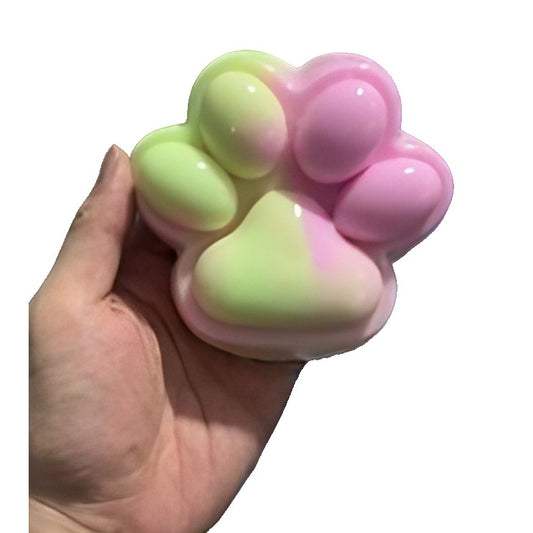Jucarie Antistres Squishy, Vivimall, cu Revenire Lenta, Squeeze Pinch Family, Model Cat Paw, 12.5x10.5 cm, 220g, Ambalaj Transparent, Model 021, Multicolor - vivimall.ro