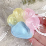 Jucarie Antistres Squishy, Flippy, cu Revenire Lenta, Squeeze Pinch Family, Model Cat Paw, 12.5x10.5 cm, 220g, Ambalaj Transparent, Model 024, Multicolor - vivimall.ro