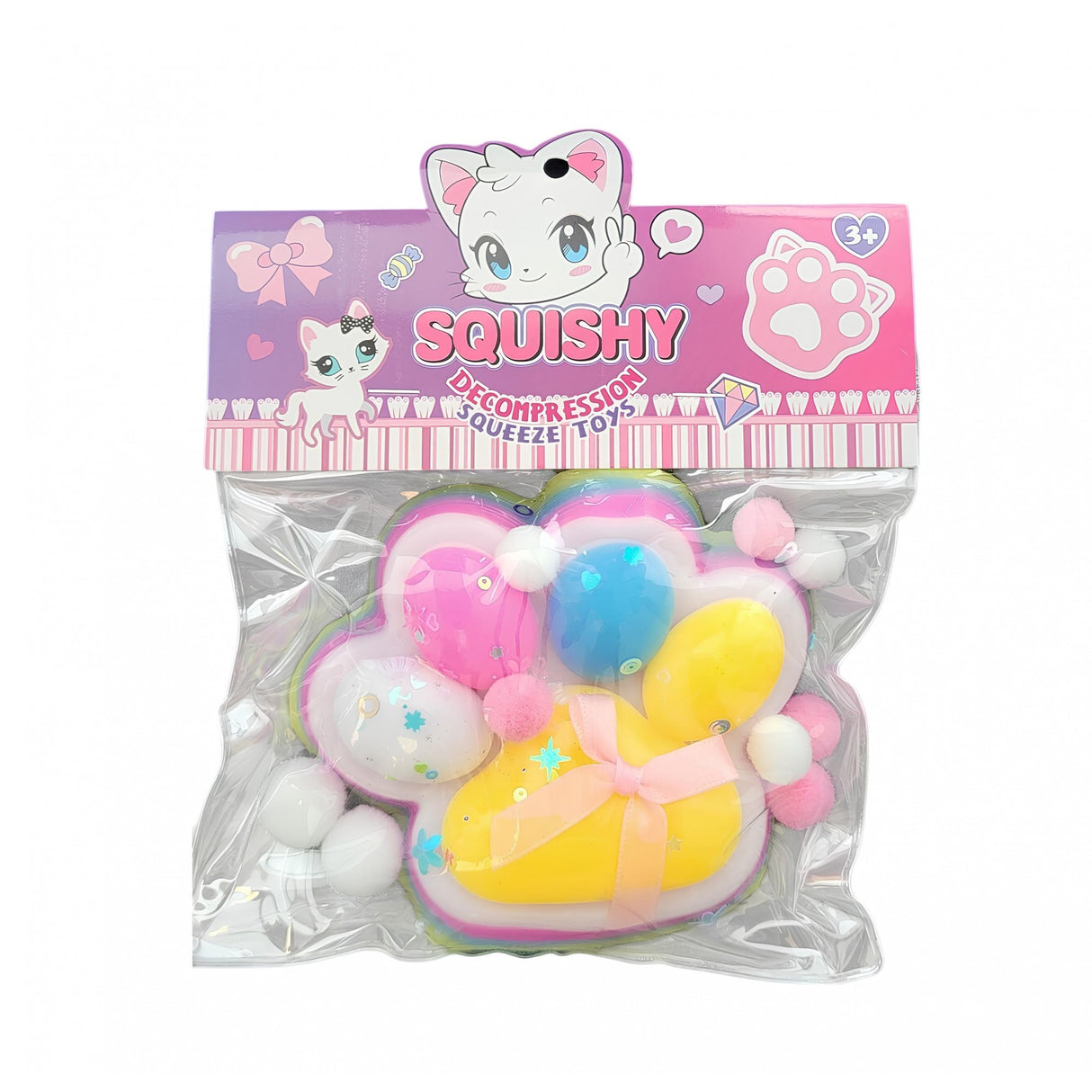 Jucarie Antistres Squishy, Cu Revenire Lenta, Squeeze Pinch Family, 220G, Ambalaj, Model 4, Multicolor