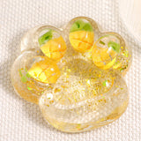 Jucarie Antistres Squishy, Vivimall, cu Revenire Lenta, Squeeze Pinch Family, Model Cat Paw, 6.5 x 7 cm, din Tpr, 4-6 Ani, Model 5 Fructe, Transparent