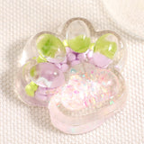 Jucarie Antistres Squishy, Vivimall, cu Revenire Lenta, Squeeze Pinch Family, Model Cat Paw, 6.5 x 7 cm, din Tpr, 4-6 Ani, Model 5 Fructe, Transparent