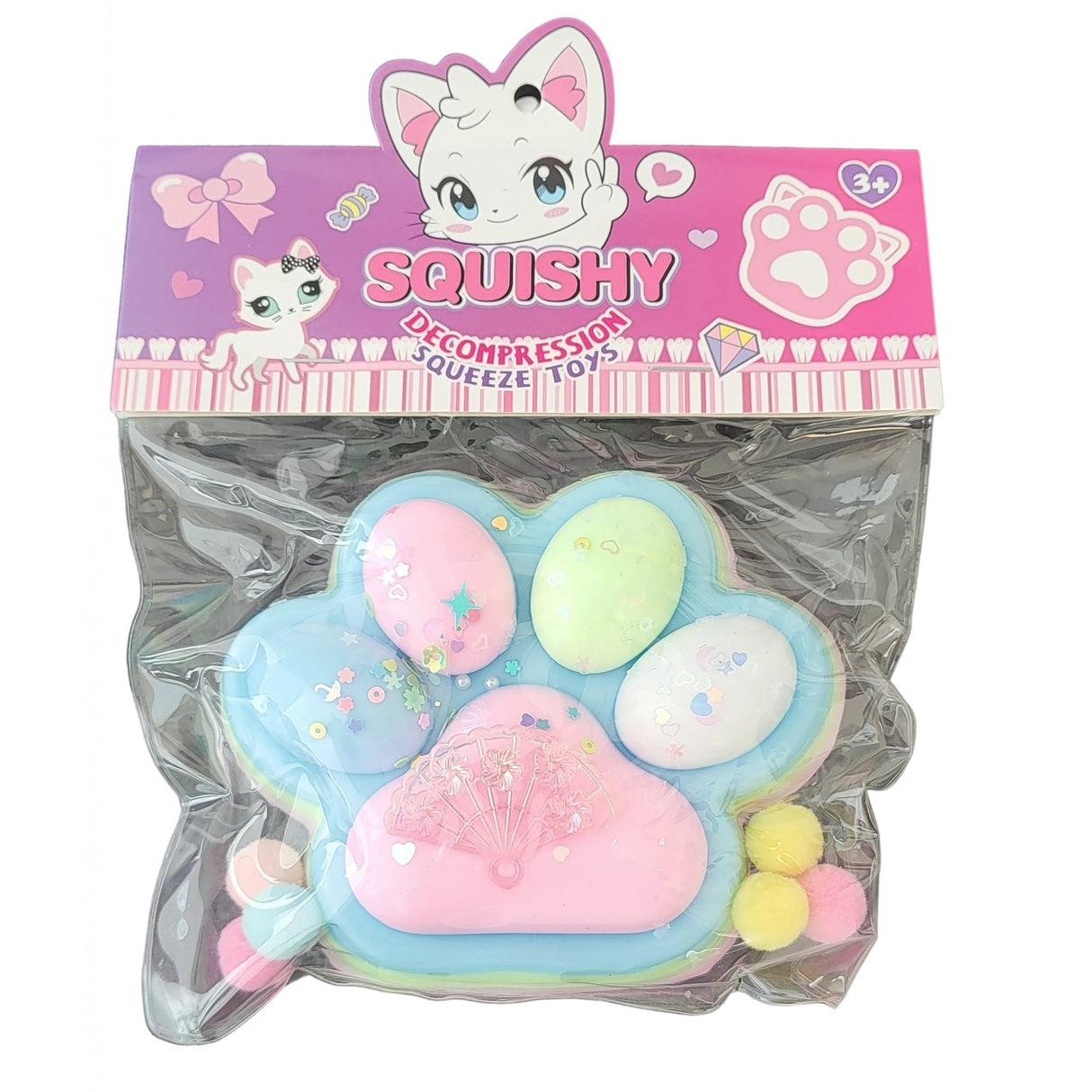 Jucarie Antistres Squishy, Cu Revenire Lenta, 200G, Squeeze Pinch Family, Ambalaj, Model 4