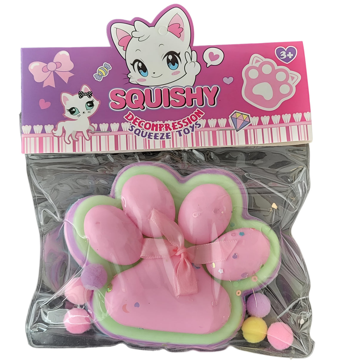 Jucarie Antistres Squishy, Cu Revenire Lenta, 200G, Squeeze Pinch Family, Ambalaj, Model 11