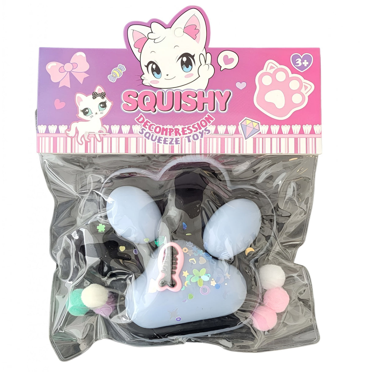 Jucarie Antistres Squishy, Cu Revenire Lenta, 200G, Squeeze Pinch Family, Ambalaj, Model 12