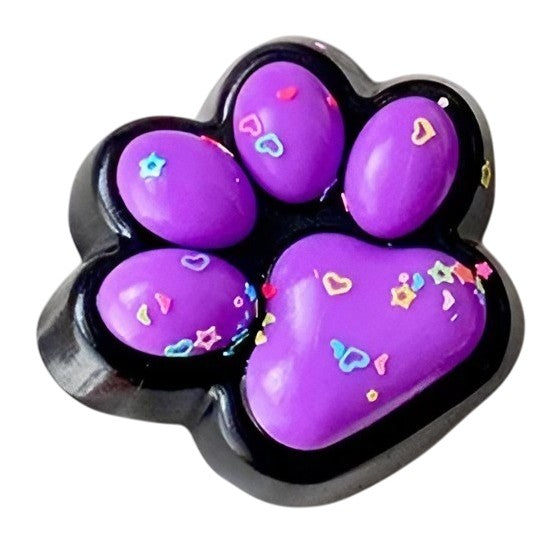 Jucarie Antistres Squishy, Vivimall, cu Revenire Lenta, Squeeze Pinch Family, Model Labuta de Pisica, 6.8x6.2 cm, 55g, Ambalaj Transparent, Mov - vivimall.ro