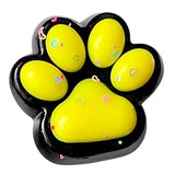 Jucarie Antistres Squishy, Vivimall, cu Revenire Lenta, Squeeze Pinch Family, Model Labuta de Pisica, 6.8x6.2 cm, 55g, Ambalaj Transparent, Galben - vivimall.ro