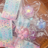 Jucarie Antistres Squishy, Vivimall, cu Revenire Lenta, Squeeze Pinch Family, Model Labuta de Pisica, 6x5.5 cm, 70g, Ambalaj Transparent, Roz-Transparent - vivimall.ro