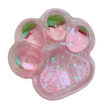 Jucarie Antistres Squishy, Vivimall, cu Revenire Lenta, Squeeze Pinch Family, Model Labuta de Pisica cu Sclipici, 6.5x6 cm, 60g, Ambalaj Transparent, Roz - vivimall.ro
