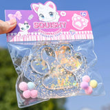 Jucarie Antistres Squishy, Vivimall, cu Revenire Lenta, Model Labuta de Pisica Pufoasa, 12.5x10.5 cm, 220g, Squeeze Pinch Family,- Galben Transparent - vivimall.ro