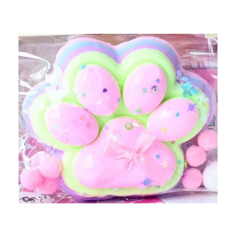 Jucarie Antistres Squishy, Cu Revenire Lenta, 220G, Squeeze Pinch Family, Ambalaj, Roz Curcubeu