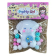 Jucarie Antistres Squishy, Vivimall, cu Revenire Lenta, Squeeze Pretty Girl, Model Animalut, Ambalaj Transparent, Alb - vivimall.ro