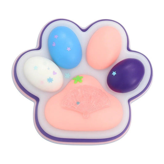 Jucarie Antistres Squishy, Vivimall, cu Revenire Lenta, Squeeze Toys, Model Cat Paw, 12.5x10.5 cm, 220g, +3 Ani, din TPR, Model 1, Multicolor
